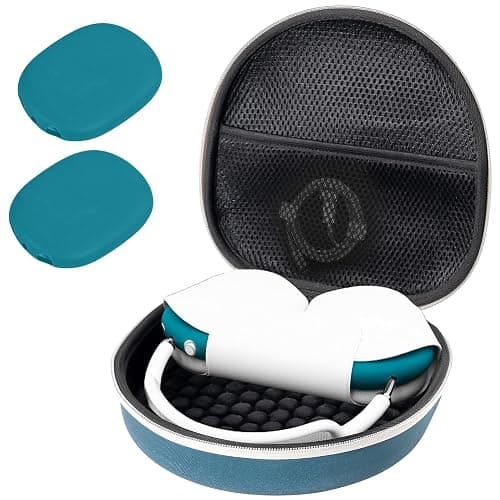 ProCase Hard Case for AirPods Max, Travel Carrying Headphone Case with Silicone Earpad Cover & Mesh Pocket, AirPods Max Protective Portable Storage Bag -DarkGreen - Image 1