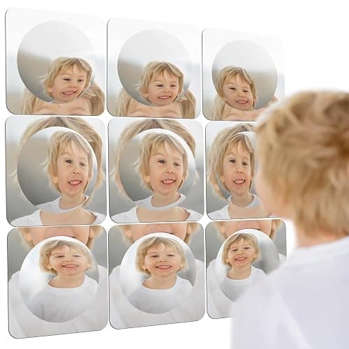 Special Supplies Sensory Bubble Wall Mirror - Interactive Acrylic Mirrors for Wall Decoration and Sensory Toys for Kids Classroom or Home -Sensory Room Decor -Visual, Tactile Stimulation (9 Pk) - Image 1