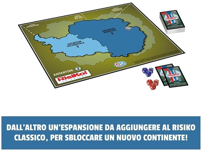 EDITRICE GIOCHI, Risiko! Antartide, Gioco di Strategia, 2 Giochi in Scatola in 1 per Sfide tra Amici e in Famiglia, Giochi da Tavolo per Adulti e Bambini, Espansione di Risiko e Gioco Singolo, 8+ Anni | 42 Territori, Due Modalità Di Gioco, Espansione Del Gioco Originale, Settimo Continente, Pensiero Logico thumbnail 3