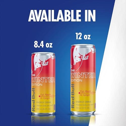 Red Bull Fuji Apple and Ginger Winter Edition Energy Drink, with 80mg Caffeine plus Taurine & B Vitamins, 8.4 Fl Oz, Pack of 24 Cans thumbnail 7