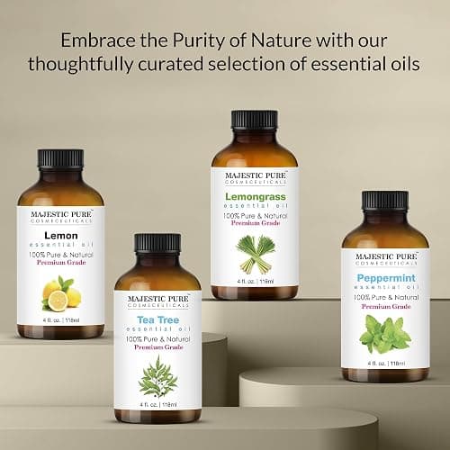 Majestic Pure Essential Oil with Glass Dropper - 100% Pure and Natural - Essential Oils for Diffuser, Aromatherapy, Soap and Candle Making, Eucalyptus Essential Oil, Eucalyptus Oil, 4 Fl Oz | Eucalyptus Oil, Essential Oils, for Hair Care, Home Diffusers, Skin, Aromatherapy, Massage, Humidifiers, 4 Fl Oz thumbnail 6