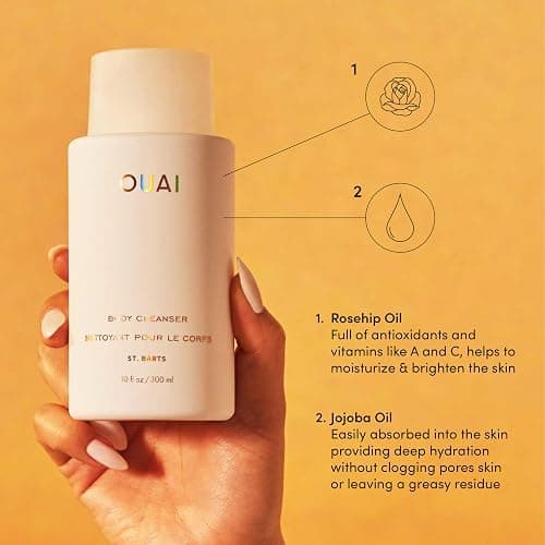 OUAI Body Cleanser, St. Barts - Foaming Body Wash with Jojoba Oil and Rosehip Oil to Hydrate, Nurture, Balance and Soften Skin - Paraben, Phthalate and Sulfate Free Skin Care Products (10 Fl Oz) thumbnail 5