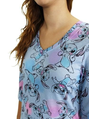 Disney Lilo & Stitch Women's 3/4 Sleeve Dorm Nightgown Pajamas thumbnail 5