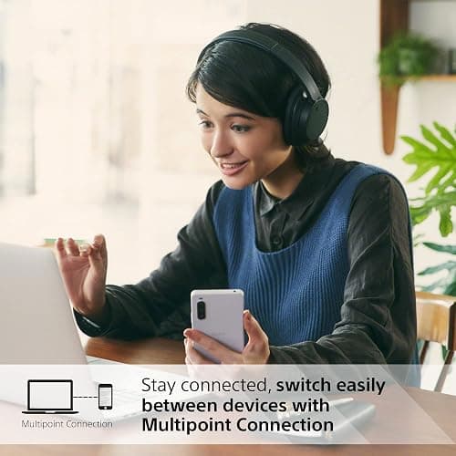 Sony WH-CH720N Noise Cancelling Wireless Bluetooth Headphones - Up to 35 hours battery life and Quick Charge - Black - Black thumbnail 9