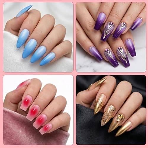 EWVVSS 500-Piece Nail Sponges Mini Disposable Nail Sponges for Ombre & Gradient Nail Art with Picker Tool & Storage Box, Sponge Cubes for Gel Polish Blending, Home and Salon Manicure Supplies thumbnail 9