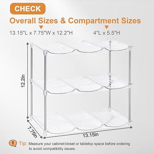 Water Bottle Organizer for Stanley 40 oz Tumbler - Stackable Water Bottle Holder for Cabinet Pantry Kitchen Organizers and Storage for Stanley Cup Holder Accessories, Tumbler Organizer Storage Rack thumbnail 2