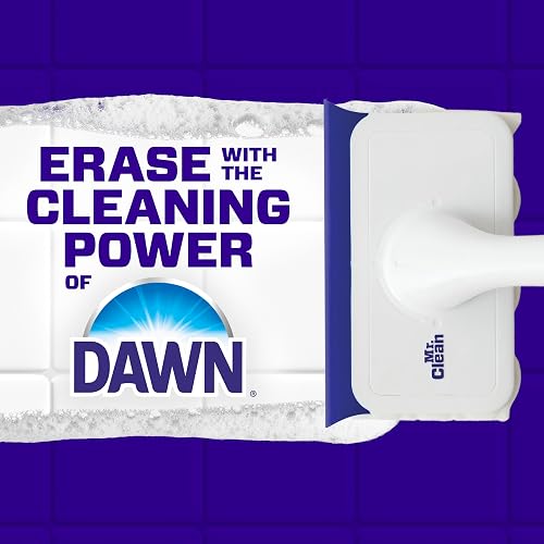 Mr. Clean Magic Eraser Shower & Tub Scrubber, Bathroom Cleaner, All in One Bathroom Cleaner, Lemon Starter Kit, 1 Scrubber & 2 Foaming Magic Erasers thumbnail 7