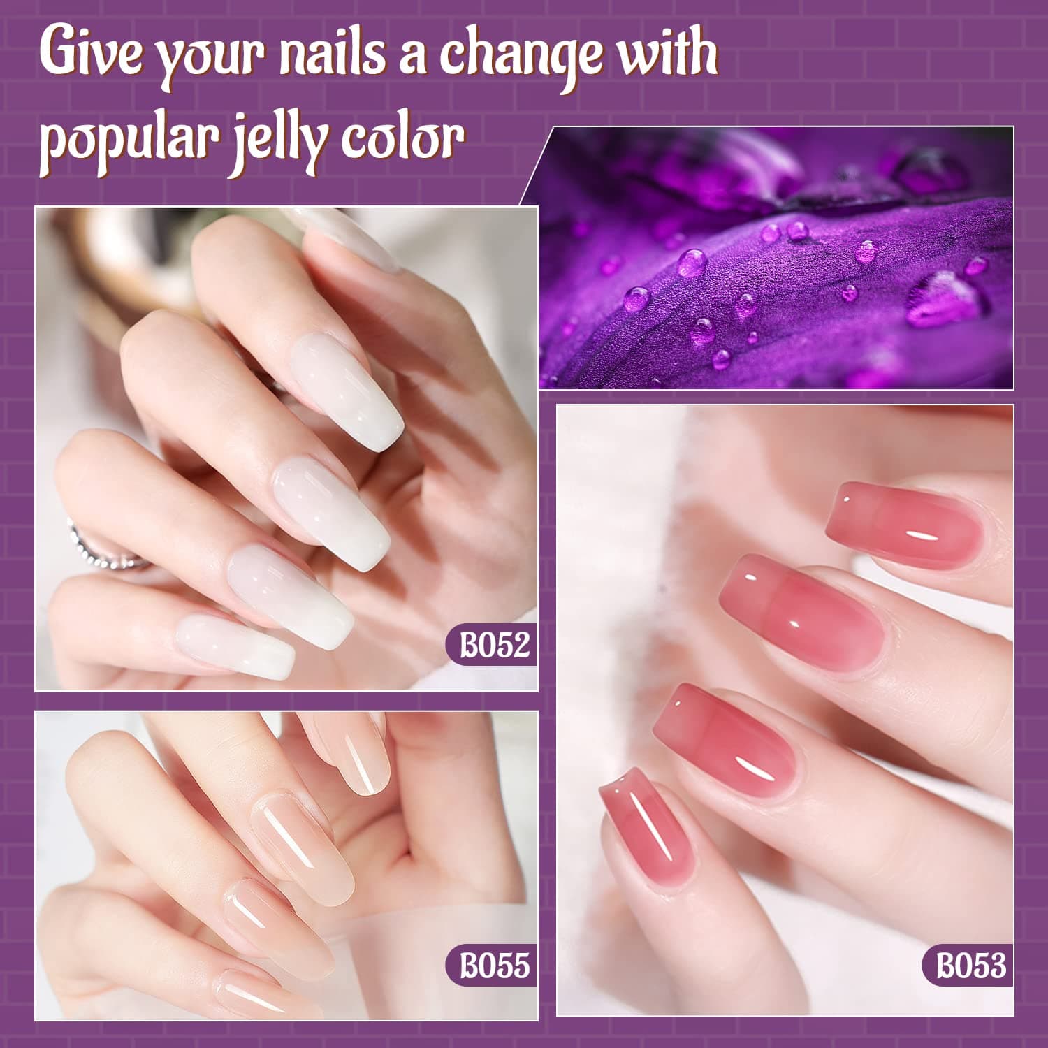 JODSONE 60 PCS Gel Nail Polish Kit with U V Light Base and Matte Glossy Top Coat Nail Gel Polish Soak off Manicure Accessory Tools Suitable for All Seasons…… thumbnail 8