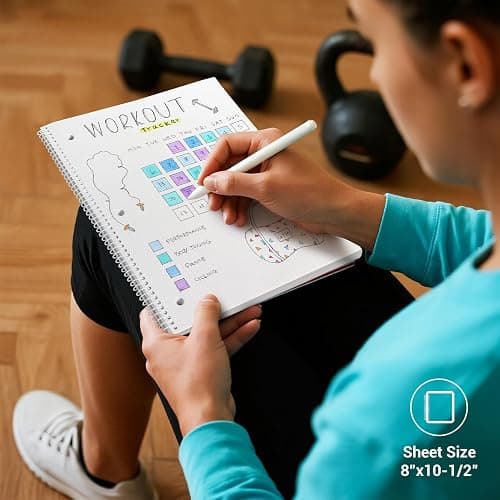 KOKUYO Spiral Notebook with 5x5 Graph Paper, 3 Pack Campus 10-1/2" x 8" Subject Notebooks, 80 Sheets, Light Pink Blue Off-White 3 Holes School Spiral Journal for Study Planner Drawing (WSG-SU-400G4×3) (Paper) thumbnail 2