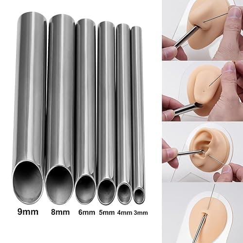 CHUANCI 361L Surgical Steel Piercing Receiver Piercing Needle Receiving Tube Body Jewelry Holding Tattoo Supplies Microblading Tools thumbnail 4