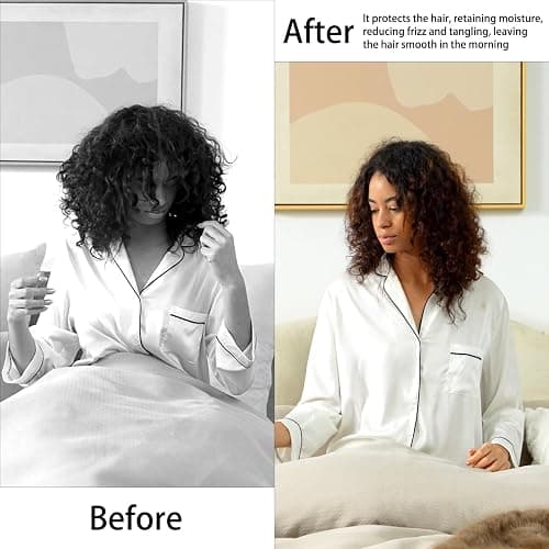 Satin Silk Bonnet For Curly Hair Bonnet Braid Bonnet For Sleeping Bonnets For Women Large Double-layer Adjustable thumbnail 7