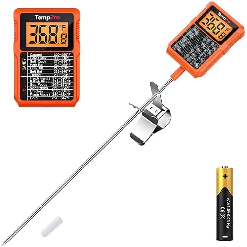 TempPro TP510 Waterproof Digital Candy Thermometer with Pot Clip, 10" Long Probe Instant Read Food Cooking Meat Thermometer for Grilling Smoker BBQ Deep Fry Oil Thermometer(Previously ThermoPro) - Image 1