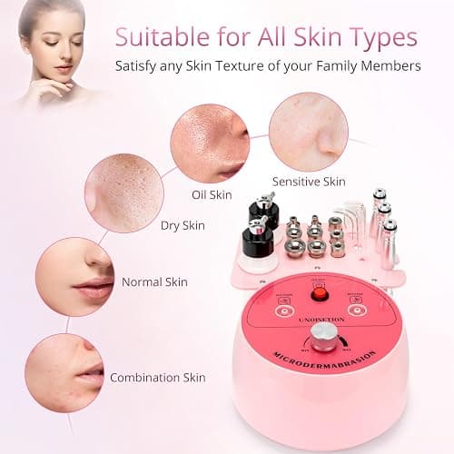 Diamond Microdermabrasion Machine Professional for Facial UNOISETION 3 in 1 Home Microdermabrasion Machine for Skin Exfoliating, Blackhead Removal, Spray Facial Moisturizing thumbnail 7
