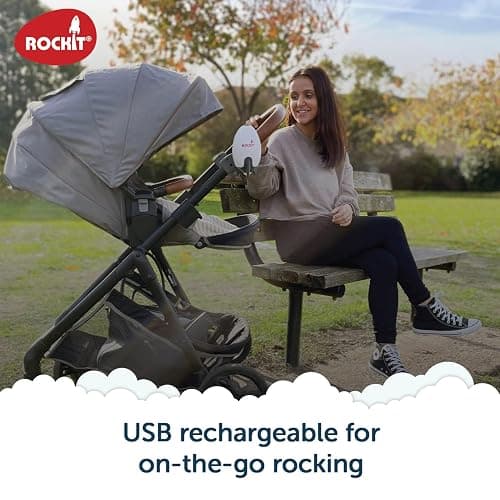 Rockit Rocker Rechargeable - Baby Sleep Aid Gently Rocks Any Stroller or Buggy, Adjustable Speed with 60 Minute Timer - Buggy Rocker - Fits All Pushchairs & Prams to Create a Baby Bouncer thumbnail 6
