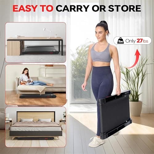 Sperax Walking Treadmill Pad with APP, 3 in 1 Under Desk Treadmill, 400W Low Noise Walking Vibration Pad with Remote Control,Portable Treadmills for Home Office thumbnail 6