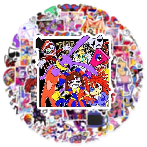 60Pcs The Amazing Digital Circus TADC Stickers | Waterproof Vinyl Decals for Laptop, Water Bottle, Journal, Phone Case, Scrapbook, Skateboard thumbnail 5