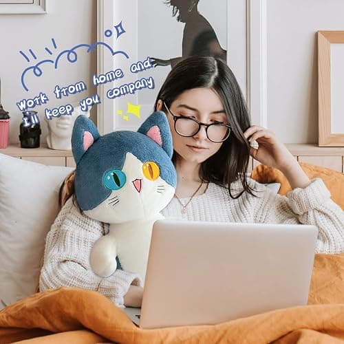 FANGYU Cute Plush Shark cat Toy, Cartoon Soft Stuffed Shark cat Pillow Long Throw Sleeping Pillow, Gifts for Kids (50cm/19.6in) thumbnail 3