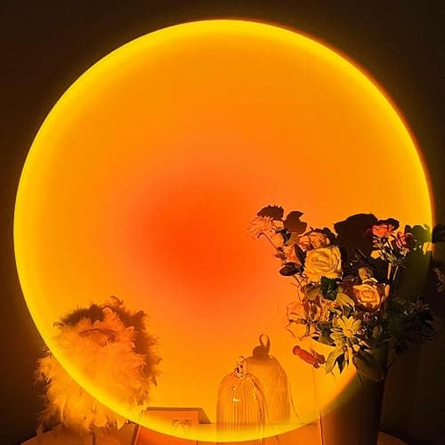 Tsrarey Sunset Lamp Projector,180 Degree Rotation Sun Projection Light Led Night Light Floor Lamp with USB Port,Sunset Lamps for Photography Party Bedroom Decor,Christmas Gifts for Women thumbnail 2