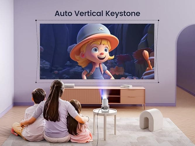[270°Adjustable Stand] Mini Projector with 5G WiFi and Bluetooth, WiMiUS S27 Portable Projector 1080P, 200" Screen Bluetooth Projector, Auto Keystone Outdoor Projector for Phone/TV Stick/HDMI/PS5 thumbnail 4