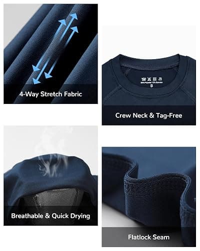 Blueleaf Boys Compression Shirt Short Sleeve Youth Basketball Football Undershirt Kids Quick Dry Athletic Base Layer T-Shirt thumbnail 4