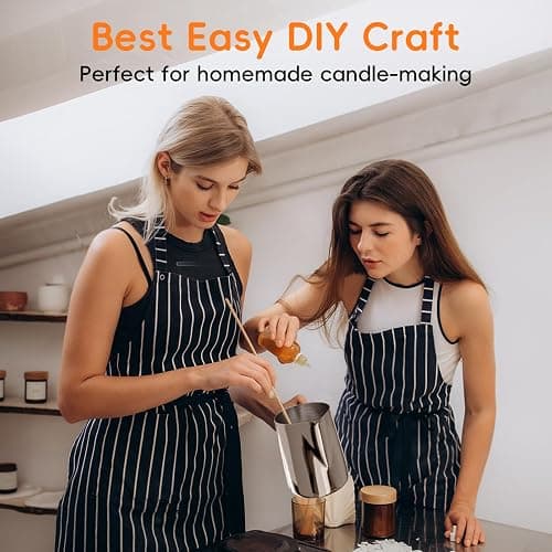 CasaCulina Candle Making Pouring Pot, 32oz Stainless Steel Wax Melting Pot with Heat-Resistant Handle, Double Boiler Candle Making Pitcher with Dripless Pouring Spout Design thumbnail 7
