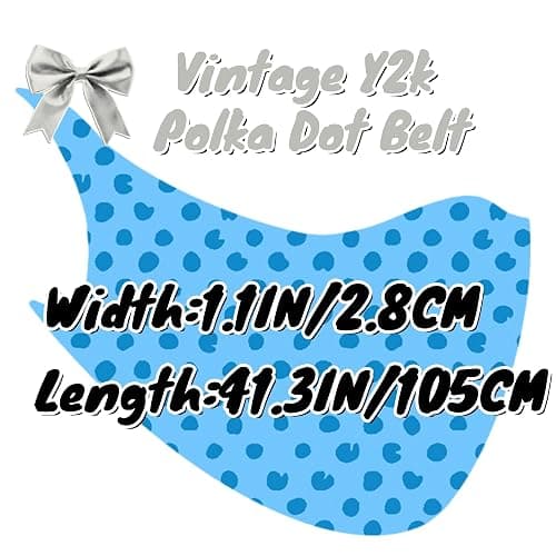 HOHOPEACH Y2k Cute Belts Polka Dot Belt Women 90s Vintage Grunge Emo Accessories Kawaii Streetwear 2000s thumbnail 4