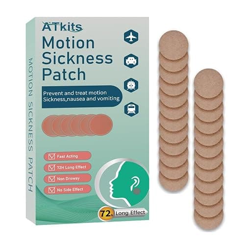 Motion Sickness Patches, 40 Count Sea Sickness Patch for Cruise,Nausea Patches, No Side Effects for Car and Boat Rides, Ships, Cruise and Airplane & Other Forms of Transport - Image 1