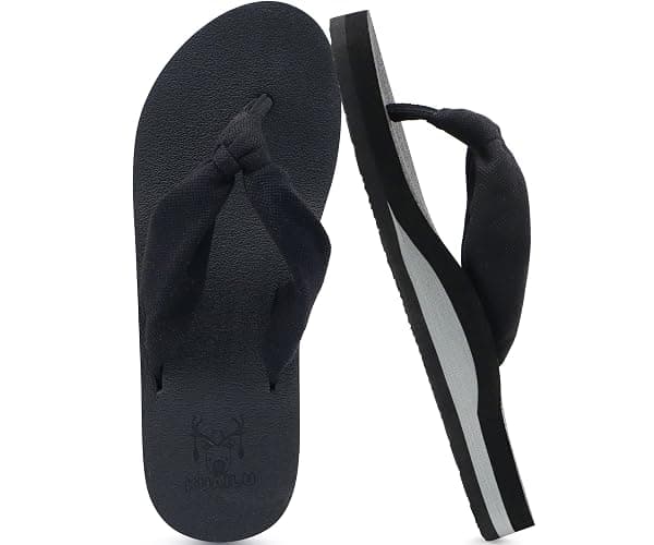 KuaiLu Flip Flops for Women with Arch Support Summer Beach Thong Sandals | Comfortable Yoga Mat Walking Shoes Cushion Slip On Casual Outfits Indoor Outdoor - Image 1