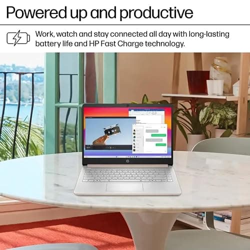 HP Rose Gold Ultrabook 14 Laptop with Office 365, Intel 4-Core CPU, 1.1TB Storage (1TB OneDrive and 128GB Emmc), 8GB RAM, Windows 11, No Mouse thumbnail 5