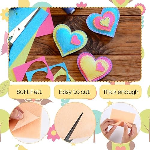 60PCS Felt Sheets Fabric, 4" X 4" Soft Felt Fabric for Crafts Halloween Christmas Fabrics Fall Felts Squares for DIY and Sewing Projects (Skin Color) thumbnail 3