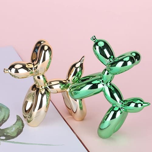 XIAOMAGG Gold Balloon Dog Decor,Gold Room Decors,Balloon Animal Preppy Room Shelf Decor,Cute Statue Home Decors,Bedroom Modern Sculpture Desk Decoration,Golden Decorations Figurines thumbnail 9
