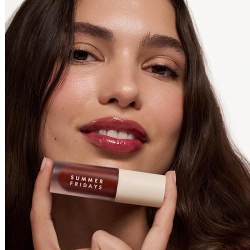 Summer Fridays Dream Lip Oil - Hydrating Tinted Lip Gloss Oil - Non-Sticky Formula with Skincare Benefits for Long-Lasting Softness + Shine - Effortless Beauty Gifts - Midnight Berry (0.15 Oz) thumbnail 3
