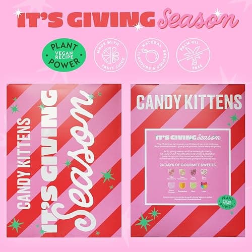 Candy Kittens Advent Calendar 2025 – 24 Bags of Vegan Sweets, Ideal for Christmas Countdown – Pick and Mix Sweet Hampers, No Gelatine, Natural Flavours, Delicious Holiday Treats for All Ages thumbnail 3