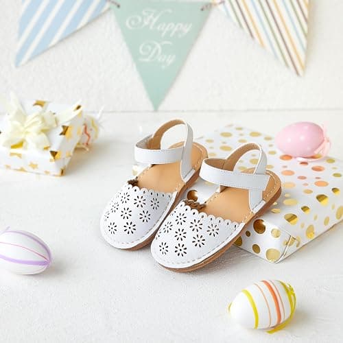 Felix & Flora Toddler Girls Sandals Soft Rubber Princess Flat Shoes Summer Flower Girl Shoes thumbnail 4