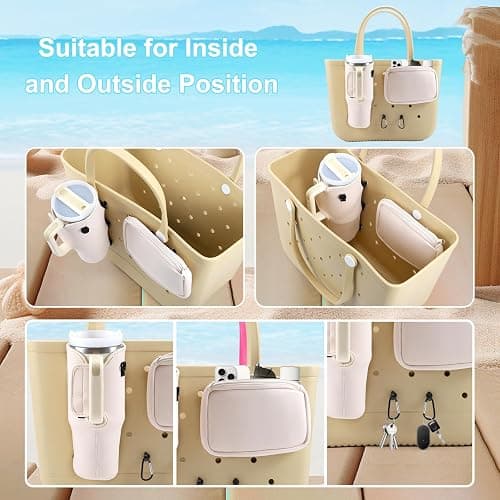 MEETI 4PCS Organizer Holder for Bogg Bag, Accessories for Bogg Bags, Phone & Cup Holder compatible with Bogg Bag Original, Bag is not included thumbnail 2