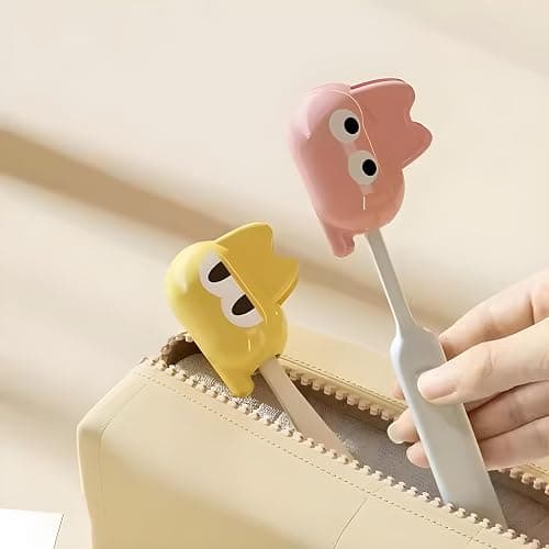 3-Pack Toothbrush Covers – Cute Travel Toothbrush Holder Set for Kids & Adults – Universal Tooth Brush Holder for Bathroom, Protective Tooth Brush Cover Cap Fits Most Manual & Electric Toothbrushes thumbnail 8