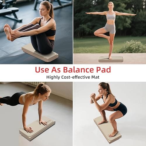 1/2 Inch Extra Thick Yoga Mat Pilates Equipment, 69"x24" Odorless Workout Mats for Home Gym, Non-slip Exercise Mats for Women Men Home Workout, Foldable Yoga Mats for Travel Camping Sleeping thumbnail 5