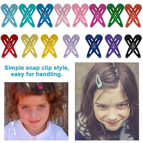 BetyBedy 60 Pcs Hair Barrettes, Non-Slip Hair Clips, 2 Inch Metal Hairpins Accessories for Toddlers, Girls, Kids, Teens, Women (15 Assorted Colors) thumbnail 3