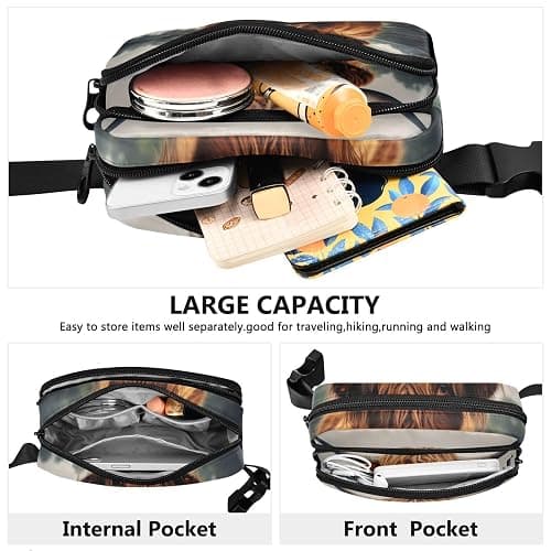 Highland Cow Fashion Fanny Pack for Men Women, Small Waterproof Waist Pack with Adjustable Strap for Travel Running Hiking thumbnail 5