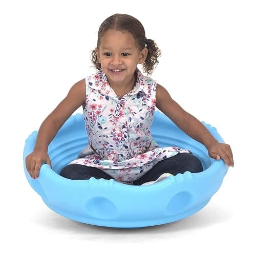 Simplay3 Two Sided Rock Around Wobble Disk and Climbing Dome for Toddlers and Kids - Rocking and Climbing - Indoor/Outdoor, Made in USA (Blue, 1 Pack) thumbnail 5