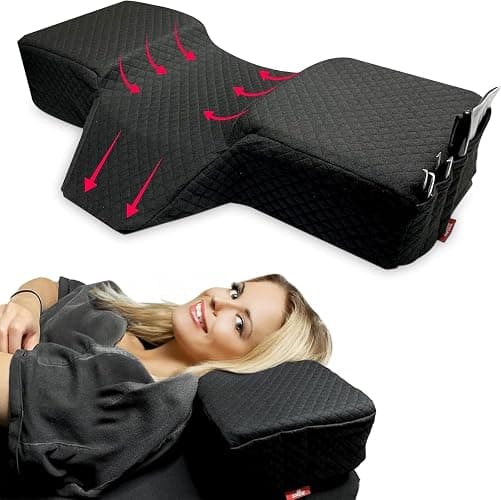 Lash Pillow for Eyelash Extensions - Curved Memory Foam Bed Pillow, Ergonomic Head Rest with Neck Support, – PINK - Image 1