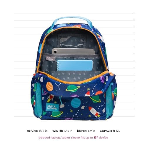 Simple Modern TMNT Kids Backpack for School, Girls, Boys | 12L | Fletcher Teenage Mutant Ninja Turtles School Backpack for Toddler, Preschool, Kindergarten | Fits Lunch Box, Cute | Medium thumbnail 4