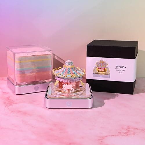 RSLIPIN 3D Memo Pad Time Piece Calendar 2026,3D Art Calendar 2026 Creative Paper Sculpture Carousel Rip Away Calendar Notes thumbnail 8