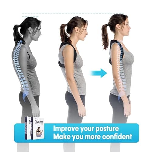 Posture Corrector for Women and Men, Back Brace Adjustable Upper Posture Support, Back Support, Comfortable Back Straightener Support for Clavicle Support, and Providing Pain Relief from Neck (Large) thumbnail 5
