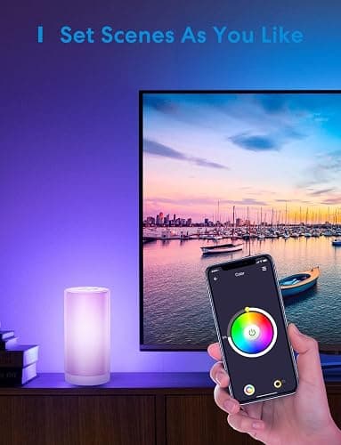 meross WiFi Lamp, Smart Lamp Bedside, Support Apple HomeKit Alexa Google Assistant SmartThings, RGBWW Touch Lamp Dimmable Multicolour Voice Remote App Control (2.4GHz Only) thumbnail 10