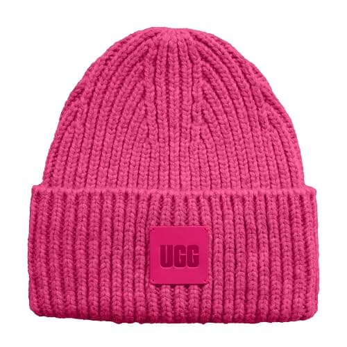 UGG Women's Chunky Rib Beanie with UGG Logo thumbnail 4