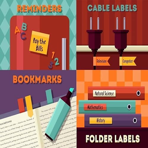 KICNIC 1500 Pieces Page Markers Sticky Index Tabs, Arrow Flag Tabs Self Adhesive, Colored Notes Tab Stickers for Notebook, Documents, Books [10 Colors, 3 Designs] Sticks Securely, Removes Cleanly thumbnail 7
