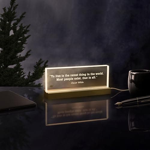 Custom Quote Plaque – Personalized Acrylic Sign with Your Words, Optional LED Light Base thumbnail 7
