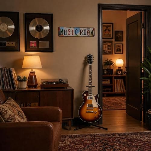 Music Room Vintage Metal Tin Sign, License Plate Style Wall Decor, Colorful Retro Design 4×16 Inch (26002) thumbnail 5