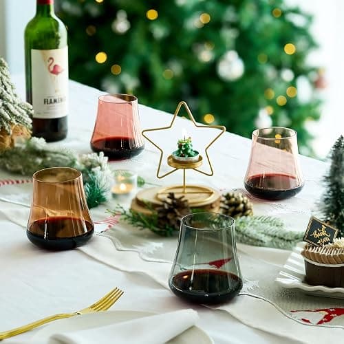 Imourari Crystal Stemless Wine Glasses (Set of 4) thumbnail 6